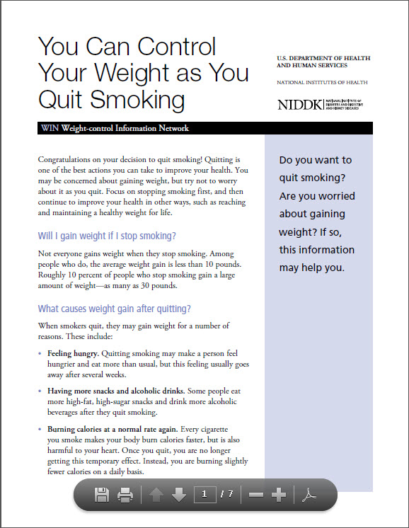 How much weight will you gain after you stop smoking?